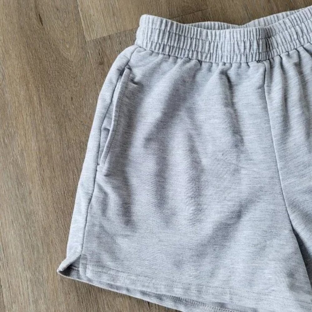 Lounging Bundle 2 Pieces: Gray Sweat Shorts and Sage Green Top Size Small - Picture 5 of 12